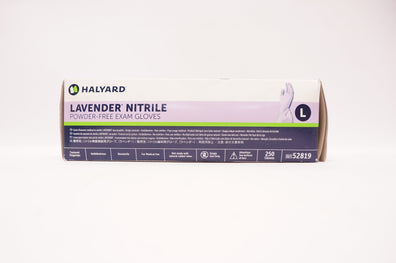 Halyard 52819 Lavender Nitrile Powder-Free Exam Gloves, L (x) - Box of 250